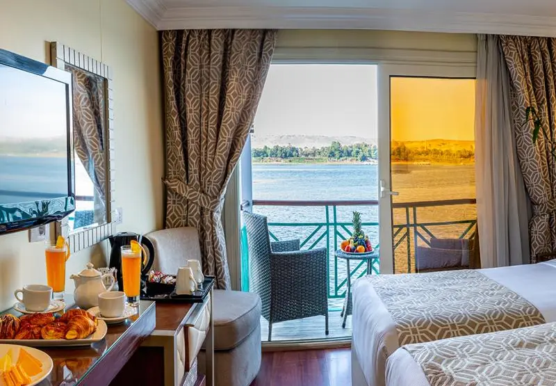 Cabin aboard the Sonesta Moon Goddess Nile Cruise Ship Nile cruise